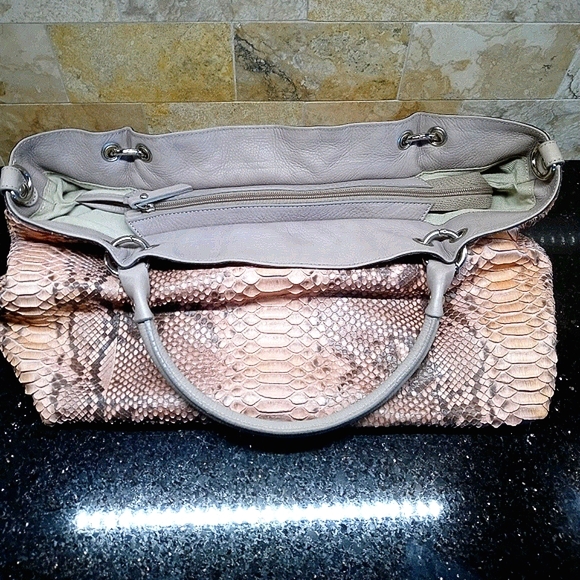 UNBELIEVABLE PYTHON SNAKESKIN GENUINE! tote bag - Picture 9 of 9